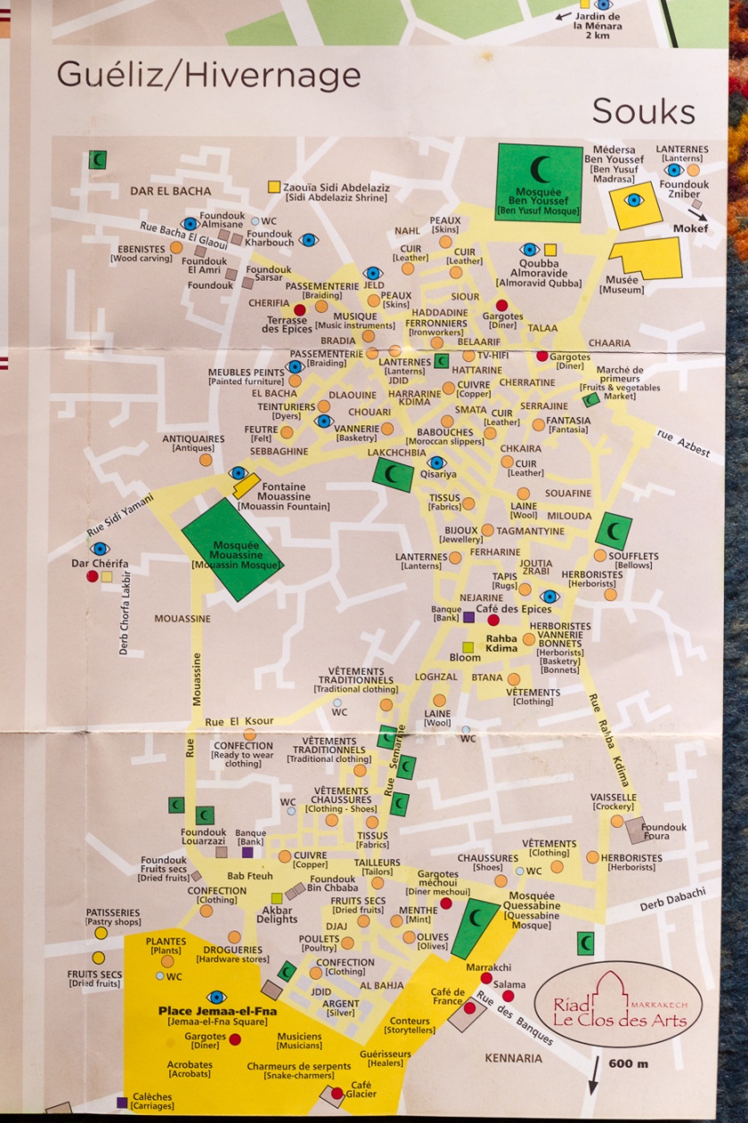 Map of the Souks